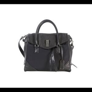 Joy Gryson Saskia Mixed Media Black Bag Purse Handbag